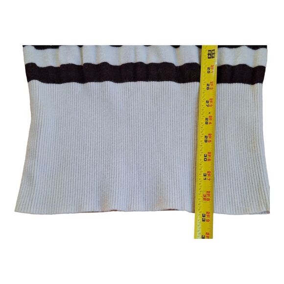 Kenneth Cole Silk Angora Rabbit Hair Striped Sweater Dress Tunic Pullover Size M - Picture 11 of 12